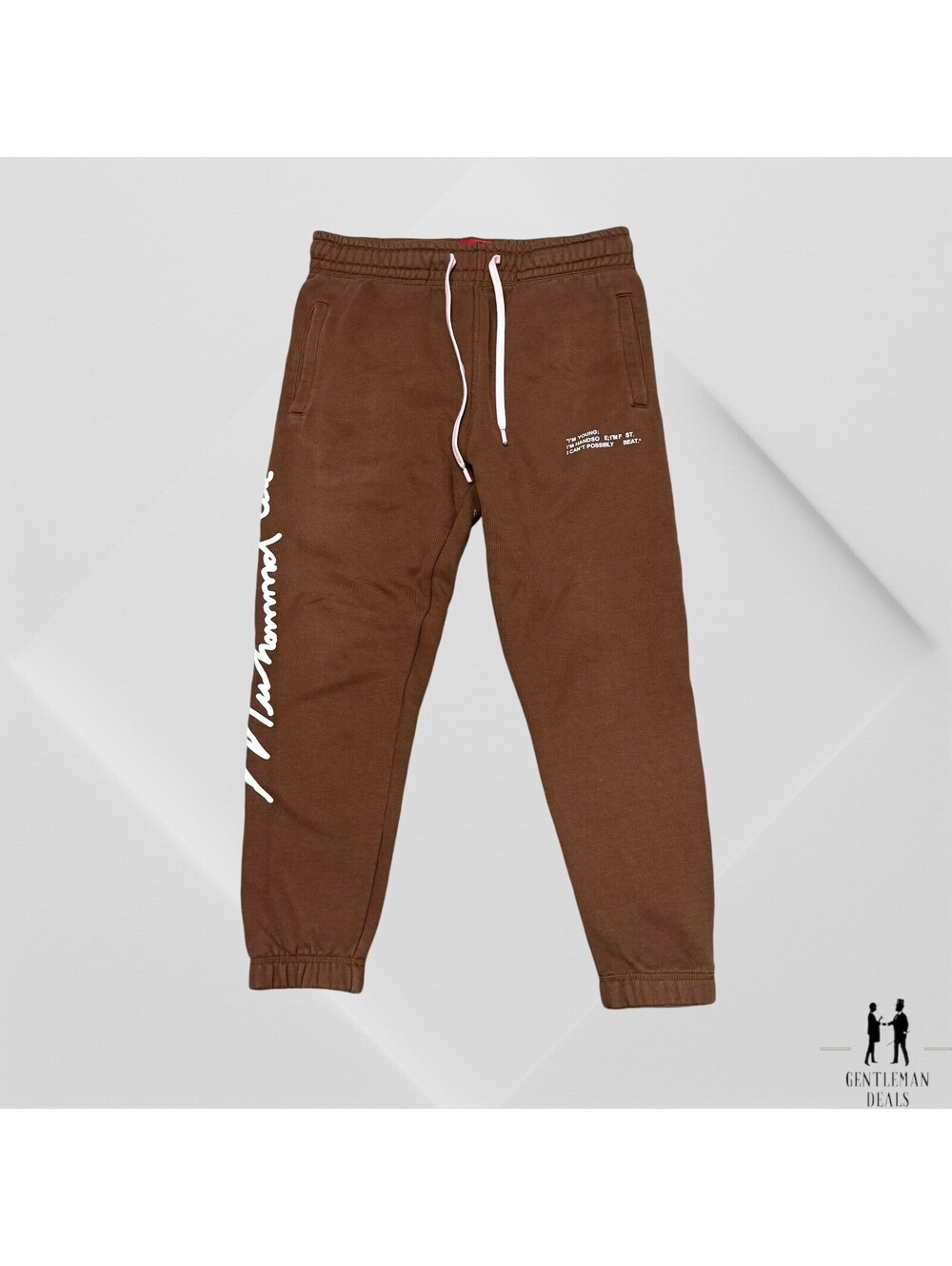 Shoe Palace Mohammed Ali Brown Sweatpants Joggers Size Large